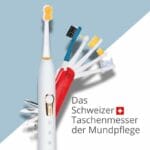 edel+white Sonic Generation Health Suite - Le couteau suisse des soins bucco-dentaires - recommandé par les plus grands professionnels de la santé dentaire. Brosse à dents électrique, blanc / or. Vue des différentes révisions.