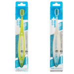 edel+white Zahnbürste ORTHO Pro Ortho Toothbrush – Gründliche Reinigung von Brücken und Zahnspangen. Zahnbürste in grün und in weiss.