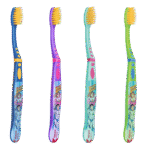 edel+white Kids Flosserbrush Ultrasoft – Die weichsten Borsten für Kinderzähne und Kinderzahnfleisch, Produktfoto Bionicmania in verschiedenen Farben, bunt