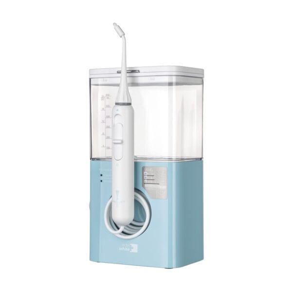 edel+white Flosserpik Pro Station – leistungsstarke Munddusche mit 10 Druckstufen, 2 Modi und 4 Aufsätzen für gründliche Zahn- und Zahnfleischpflege. Abbildung Produkt.