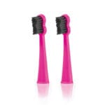 megasmile Sonic Black Whitening II Têtes de brosse de rechange Shocking Pink - avec des poils de charbon actif pour un blanchiment des dents en douceur