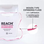 REACH Ultraclean Gentle Gum Care Floss Zimt 45m– Abbildung Infografix, Woven-Type Expanding Floss