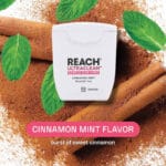 REACH Ultraclean Gentle Gum Care Floss Zimt 45m– Abbildung Cinnamon and Mint Flavor