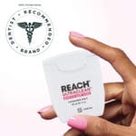 REACH Ultraclean Gentle Gum Care Floss Zimt 45m– Abbildung Infografik, Dentist Recommended Brand