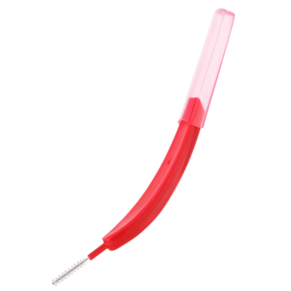 edel+white EasyFlex Interdental, curved brush with flexible handle and antibacterial coating for thorough interdental cleaning. SS, 6 pieces 0.5mm diameter 