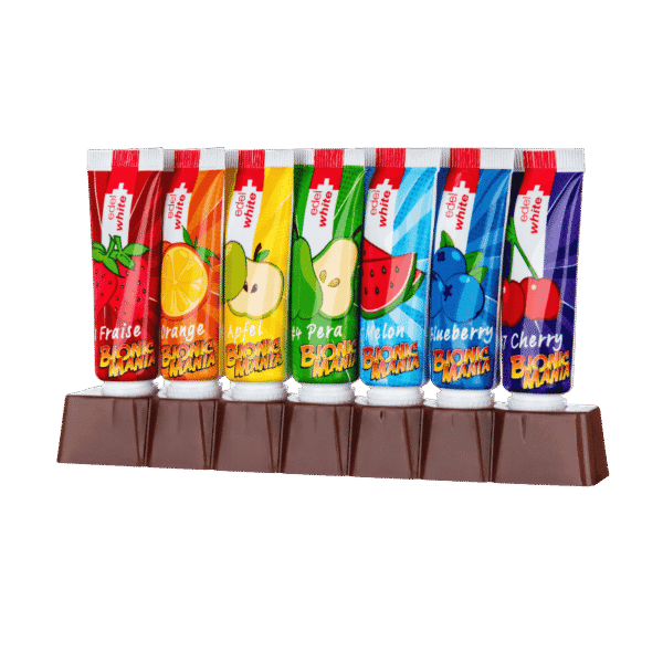 edel+white 7 Früchtli - Bionicmania Kinderzahnpasta