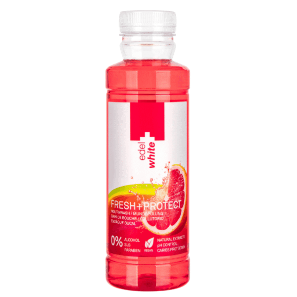 edel+white Fresh&Protect Mouthwash 400ml - Pour une haleine aussi fraîche que l'air des Alpes