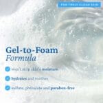 belif Aqua Bomb Jelly Cleanser - Gel to Foam Formula, infographie avec revendications