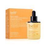 belif Brightening Serum 30ml - Sérum à la vitamine C & niacinamide pour une peau éclatante et uniforme. Photo du produit avec l'emballage.