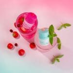 belif Mint Plumper and Berry Tinted Lipcerin 15ml – Imagebild verschiedene Geschmäcker, Pfefferminz und Erdbeere in Gläser