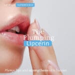belif Mint Plumper Lipcerin 15ml – Aufpolsternder Lippenbalsam & Maske mit Minze, Peptiden und Multi-Vitamin-Komplex. Abbildung Infografik "the plumping Lipcerin"
