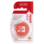 edel+white Easy Tape Waxed Dental Tape orange in blister – Ideal für Zahnzwischenräume aller Größen sowie Zahnseide-Einsteiger. Farbe orange.
