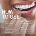 Fil dentaire ciré REACH au goût de cannelle - 50m de fil dentaire végétalien avec une grande résistance à la déchirure et une meilleure élimination de la plaque dentaire. Illustration infographie Comment utiliser, instructions. 