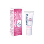 Gengigel Baby Gel – 20ml Hyaluronsäure-Gel zur Linderung von Zahnungsschmerzen bei Babys. Abbildung Gel und Verpackung
