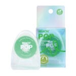 18230992 REACH POP Zahnseide Peppermint Floss – vegane, gewachste Zahnseide mit 384 Mikrofäden & nachhaltiger Verpackung, 50m, Pfefferminz Geschmack