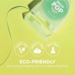 18230992 REACH POP Zahnseide Peppermint Floss – vegane, gewachste Zahnseide mit 384 Mikrofäden & nachhaltiger Verpackung, 50m, Pfefferminz Geschmack. Abbildung Zahnseide eco-friendly.
